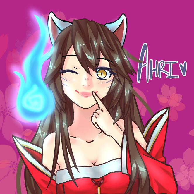 Ahri League of Legends Fanart 2018