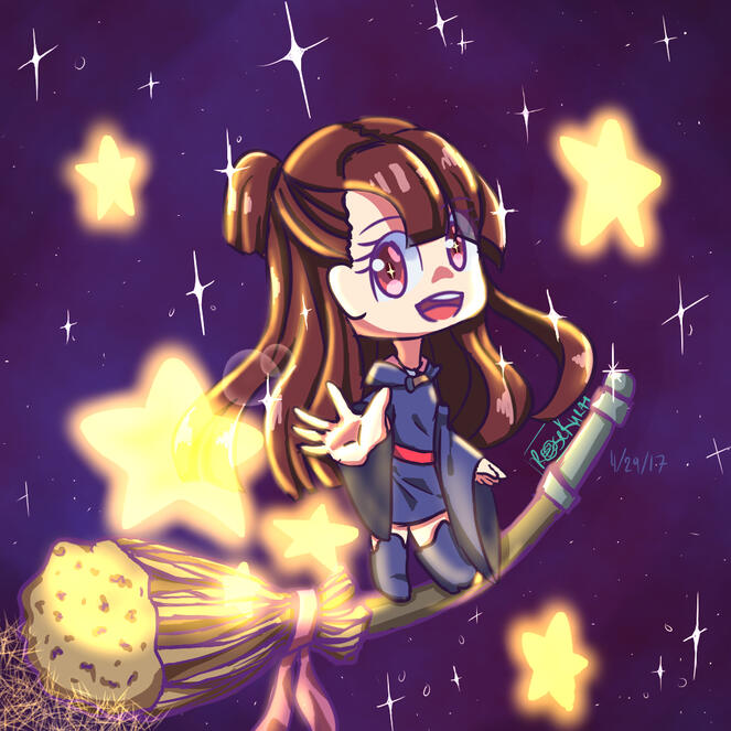 Chibi Akko LWA fanart 2017